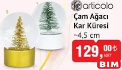 ARTİCOLO ÇAM AĞACI KAR KÜRESİ 4,5 CM ARTİCOLO ÇAM AĞACI KAR KÜRESİ 4,5 CM